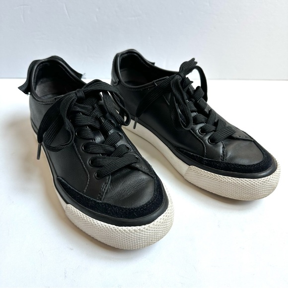 Rag & Bone RB Army Low Black Leather Sneaker 36.5 6.5 - Picture 1 of 14